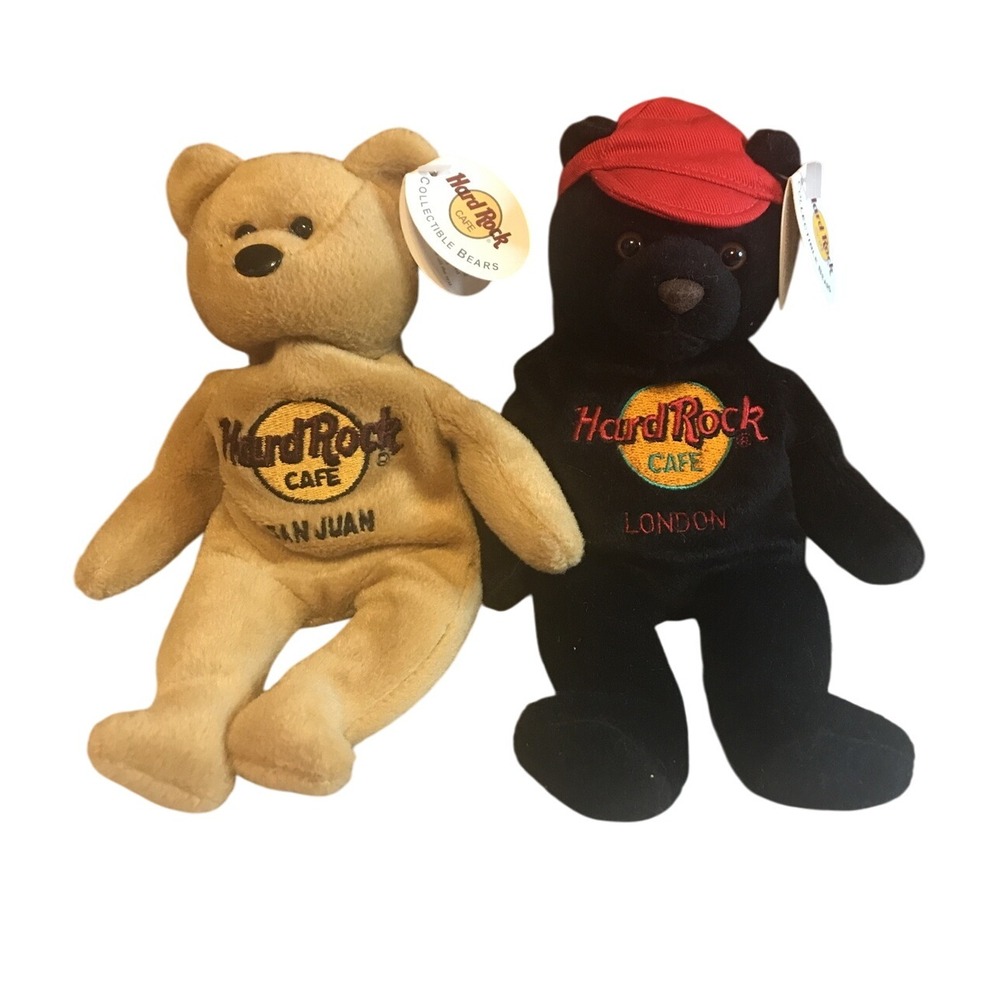 Hard Rock Cafe Collectible Bears San Juan London Plush‎ Teddy w Tags